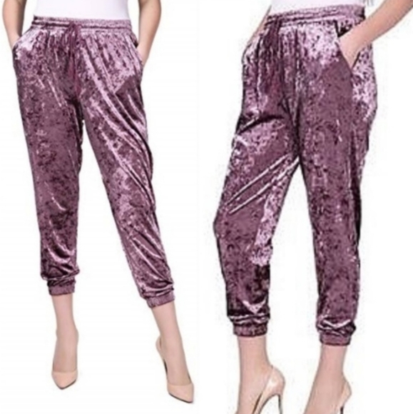 Crushed Velvet Joggers - Picture 3 of 4